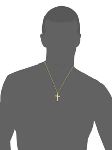 3入組/套時尚鋅合金十字吊墜項鍊適合男士適用於裝飾用品 - 彩色 - 查看 2