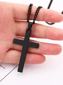 3入組/套時尚鋅合金十字吊墜項鍊適合男士適用於裝飾用品 - 彩色 - 查看 7