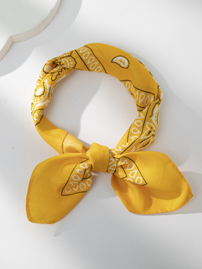 1pc 54.5*54.5cm Paisley Print Bandana, Outdoor Cycling Headgear Mask, Casual Matching Scarf