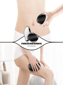 Fochst Crystal Hair Eraser For Women And Men, Reusable Crystal Hair Remover Magic Painless Exfoliation Hair Removal Tool, Magic Hair Eraser For Back Arms Legs - Black - View 7