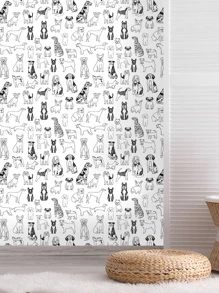 Giấy dán tường lột và dán hình chó đen trắng 17,7 inch * 6,5 / 9,8 feet, miếng dán tường có thể tháo rời, tranh tường thú cưng dễ thương, trang trí nhà cửa, nghệ thuật treo tường, trang trí tường, miếng dán cải tạo, tấm ốp tường lột, giấy dán tường, giấy dán tường, đồ trang trí mùa xuân làm mới ngôi nhà của bạn, miếng dán trang trí lễ hội quà tặng sinh nhật tốt nghiệp - Nhiều màu - Xem 12