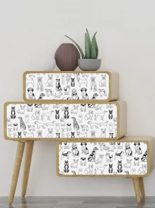 Giấy dán tường lột và dán hình chó đen trắng 17,7 inch * 6,5 / 9,8 feet, miếng dán tường có thể tháo rời, tranh tường thú cưng dễ thương, trang trí nhà cửa, nghệ thuật treo tường, trang trí tường, miếng dán cải tạo, tấm ốp tường lột, giấy dán tường, giấy dán tường, đồ trang trí mùa xuân làm mới ngôi nhà của bạn, miếng dán trang trí lễ hội quà tặng sinh nhật tốt nghiệp - Nhiều màu - Xem 11