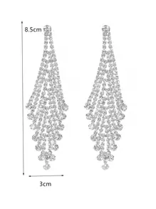 1 Paar Ohrringe mit Glamourös Künstlich Kristall Dekor, Für Frauen Für Party