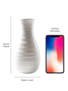 1pc Plain Flower Vase Gifts Birthday Graduation Home Decor Room Decor Glass Vase - White - View 2