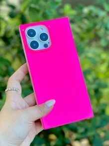 素色手機殼熒光色手機殼 - 玫紅色 - 查看 3
