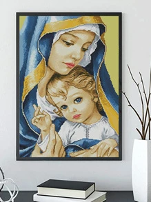 人像圖案DIY無框鑽石畫 - 彩色 - 查看 2