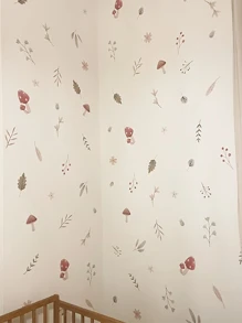 3pcs Mushroom Pattern Wall Sticker, Stickers, Wall Decal, Vinly Decal For Home Decorations, Spring Decoration Items Refresh Your Home, Rama Decoration Stickers Gifts Birthday Graduation