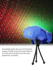 Lampara LED.09 Efectos de Iluminación Láser Movimiento Automático Ambiente de Fiesta Inmediato ELE-GATE - Azul - Ver 1