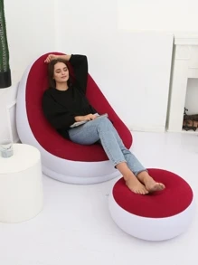 puff Sillon sofa inflable con reposapies para ocio descanso - Multicolor - Ver 5