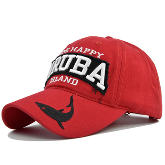 男士鯨魚和字母刺繡棒球帽