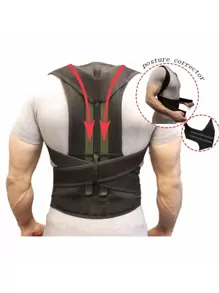 Colete Corretor de Postura Cinta Postural HYQ1542 - Preto - Visão 4