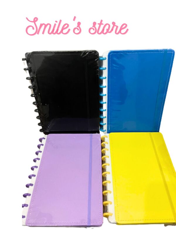 Caderno inteligente cores liso tamanho com capa dura linda