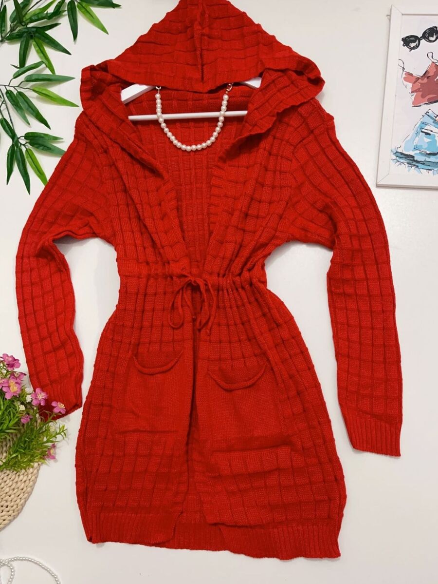 Women Cardigans - 紅色 - 查看 1