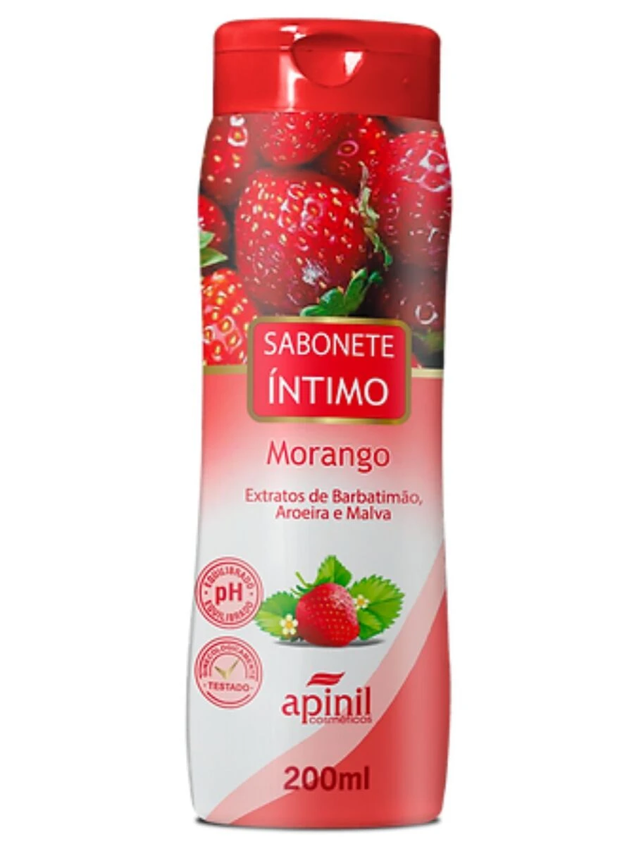 Sabonete Íntimo Aromático Líquido 200ml Apinil - Vermelho - Visão 1