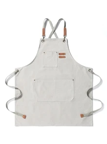 Förkläde Köksförkläde Kock-Barbershop-Mångsidigt-Unisex,Kök,Badrum,Hem,Hushållsleverantörer - Beige - Visa 1