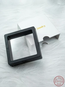 2pcs/Set Cubic Zirconia Decor Sterling Silver Ring Wedding Engagement Bridal Jewelry - Silver - View 5