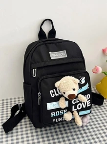 Women Fashion Backpacks - Black - View 2
