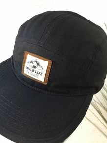 Men Letter Patch Decor Hip Hop Cap