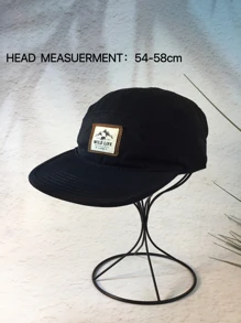 Men Letter Patch Decor Hip Hop Cap