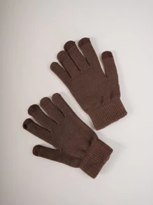 Găng Tay Nữ Full Ngón - Cà phê nâu - Xem 2