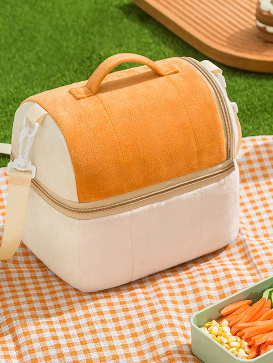 QYeah 1入組滌綸便當袋 - 橘色 - 查看 1