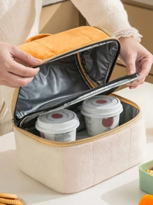 QYeah 1入組滌綸便當袋 - 橘色 - 查看 3