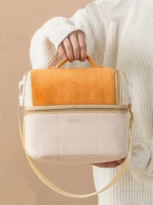 QYeah 1入組滌綸便當袋 - 橘色 - 查看 6