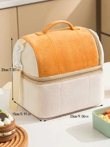 QYeah 1入組滌綸便當袋 - 橘色 - 查看 4