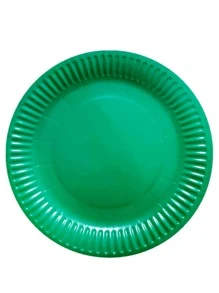 20 cái/bộ Đĩa giấy dùng một lần tròn 7 inch màu xanh lá cây cho các bữa tiệc và lễ hội - màu xanh lá - Xem 1