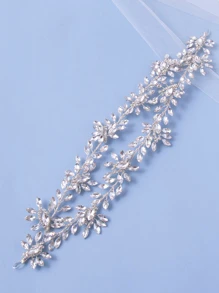 Crystal Bridal Headband Wedding Headpieces For Bride Tiara Head Jewelry Hair Accessories For Women Royal Valentine's Day Accessories - Silver - View 2