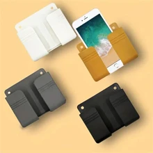 1pc/2pcs Solid Color Multifunctional Non-punch Wall Mounted Storage Rack