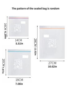 1入組PE食品儲物袋廚用極簡主義透明食品儲物袋
