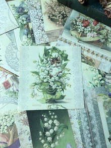 50入組復古花園花主題DIY日記裝飾用品材料書 - 彩色 - 查看 2