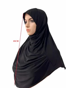 固定式拉面穿戴頭巾,適用於日常休閒生活 - 黑色 - 查看 4