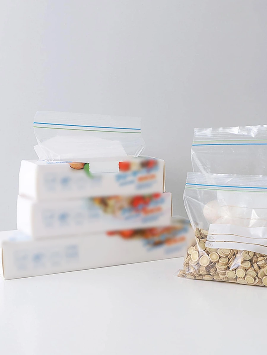 1入組PE食品儲物袋廚用極簡主義透明食品儲物袋