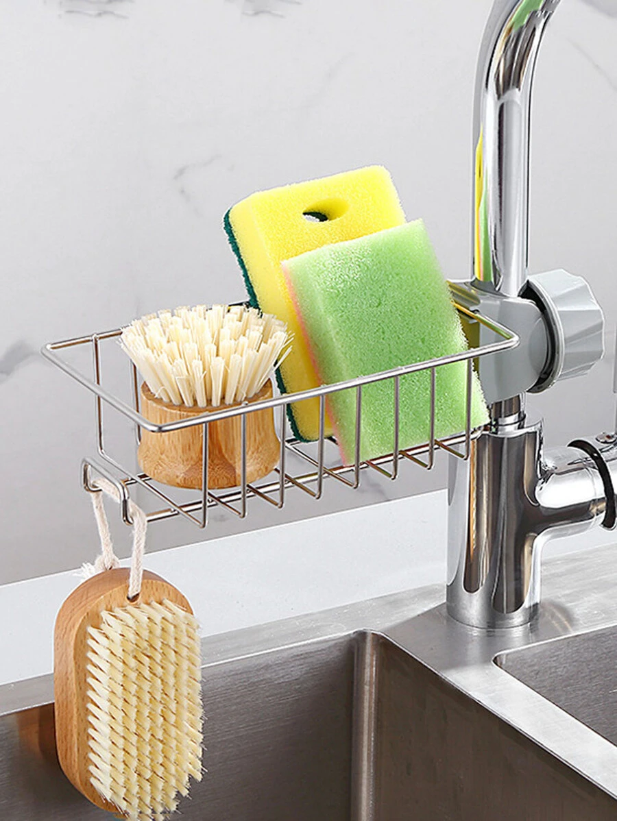 1入組不銹鋼龍頭瀝水架 - 銀色 - 查看 1