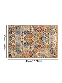 1 pieza Mantel individual impreso para decoración de mesa de comedor, tapete antideslizante resistente al calor, adecuado para uso diario, fiestas, decoración del hogar, fotografía de fondo, todo el año - Multicolor - Ver 2