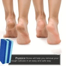Foot Scrubber Pumice Stone For Removing Dead Skin & Callus On Feet - Blue - View 4