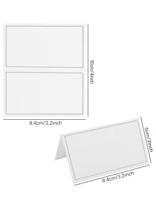 10pcs Place Cards for Table Setting, foil location card, suitable for weddings, tables, dinner parties, and seat cards - Silver - View 5