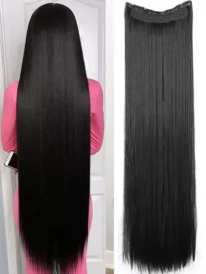 20-40 英寸超长直发合成接发，有黑棕色、黑色和棕色可选，耐热，适合女性日常穿着、音乐节、派对、角色扮演、圣诞节假期