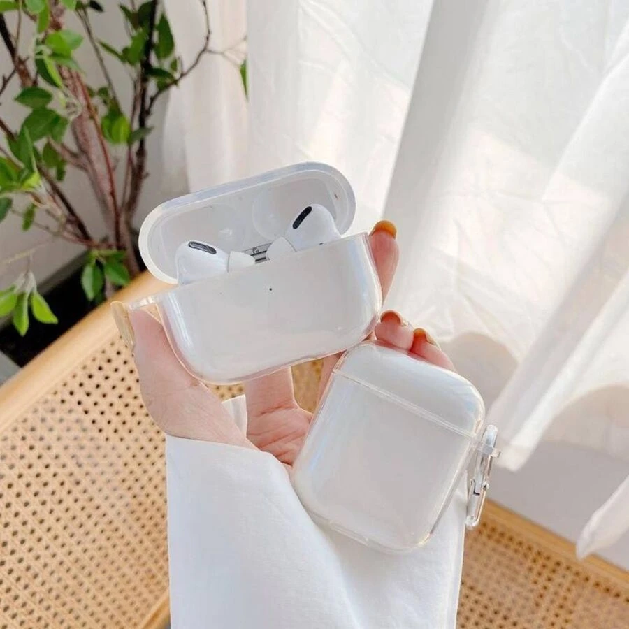 Capa Case Acrílico Rígida Transparente Para Airpods 1/2 e Airpods Pro 2 - Transparente - Visão 1