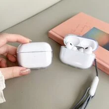 Capa Case Acrílico Rígida Transparente Para Airpods 1/2 e Airpods Pro 2 - Transparente - Visão 2