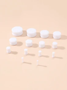 1入組白色亞克力耳擴延伸器適合男士,打耳洞擴張器 - 白色 - 查看 3