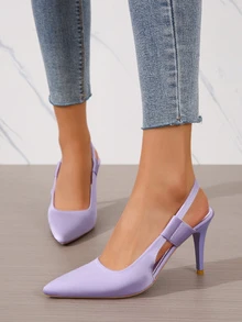 Women's High Heeled Shoes - Purple - View 5