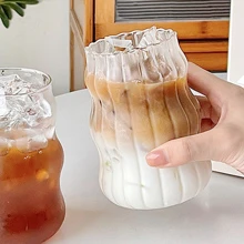 400ml/600ml/800ml玻璃冷咖啡杯带吸管复古杯透明水茶饮具牛奶果汁杯酒杯鸡尾酒杯 - 無色 - 查看 6