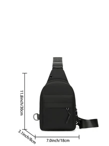 1 件新款儿童腰包适合女孩男孩休闲胸包儿童包袋婴儿拉链腰包腰包 - 黑色 - 查看 7