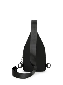 1 件新款儿童腰包适合女孩男孩休闲胸包儿童包袋婴儿拉链腰包腰包 - 黑色 - 查看 5