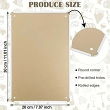 Metal Sign Vintage Advert Retro Sign Man Cave Sign Vintage Sign Bar Sign Rusted Effect 8x12 Inch - Black - View 2