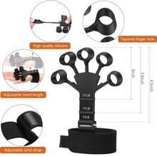 Finger Silicone Muscle Trainer, Adjustable Silicone Handle Strengthener, Finger Trainer With Bracelet, Hand Strengthening Equipment, For Strength Training Muscles - Multicolor - View 6