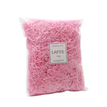 Món quà lý tưởng, Giấy vụn Raffia làm nhân hộp quà tặng, Trang trí khuyến nghị, 100g/200g/500g, Sinh nhật, Đám cưới, Quà lưu niệm, Xưng tội, Trang trí cảnh - Hồng - Xem 3